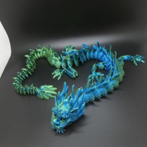 Imperial Dragon China Enchantment Blue Green Flat