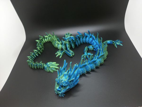 Imperial Dragon China Enchantment Blue Green Flat