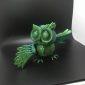 Owl Toy Blue Green Pose Front