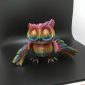 Owl Toy Rainbow Pose Front
