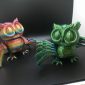 Owl Toy Rainbow and Blue Green